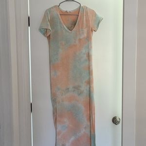 Tie dye t-shirt dress